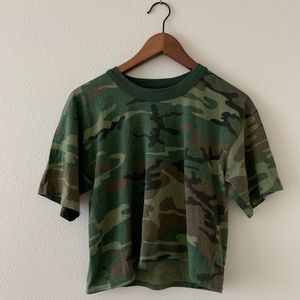 Urban Outfitters Vintage Camo Cropped Top